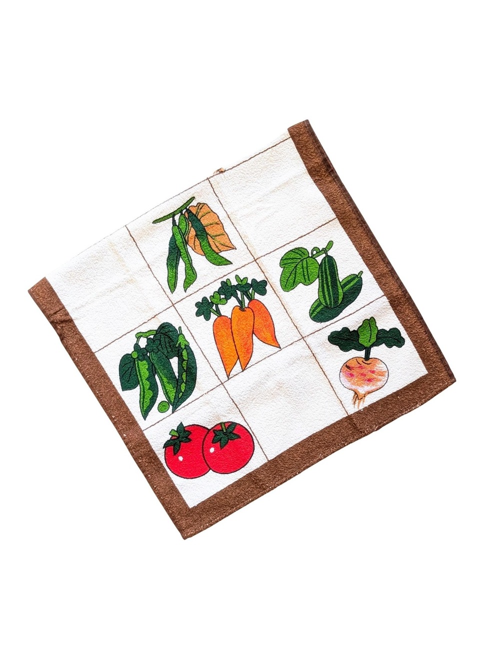 Vintage Kitchen Towel with Colorful Vegetable Design